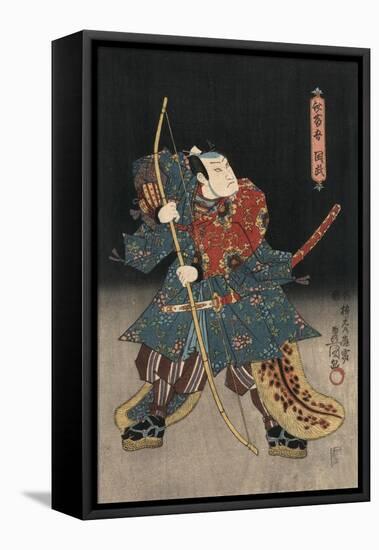 An Actor in the Role of Saitogo Kunitake-Utagawa Kunisada-Framed Premier Image Canvas