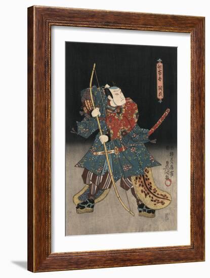 An Actor in the Role of Saitogo Kunitake-Utagawa Kunisada-Framed Giclee Print