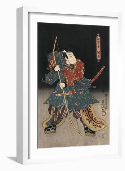 An Actor in the Role of Saitogo Kunitake-Utagawa Kunisada-Framed Giclee Print