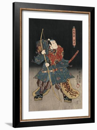 An Actor in the Role of Saitogo Kunitake-Utagawa Kunisada-Framed Premium Giclee Print