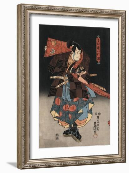 An Actor in the Role of Tadanokurando Yukitsuna-Utagawa Kunisada-Framed Giclee Print