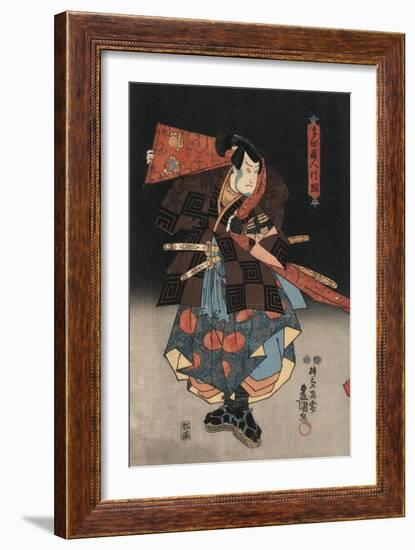 An Actor in the Role of Tadanokurando Yukitsuna-Utagawa Kunisada-Framed Giclee Print