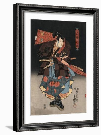 An Actor in the Role of Tadanokurando Yukitsuna-Utagawa Kunisada-Framed Giclee Print