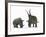 An Adult Diabloceratops Compared to a Modern Adult White Rhinoceros-Stocktrek Images-Framed Photographic Print