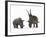 An Adult Diabloceratops Compared to a Modern Adult White Rhinoceros-Stocktrek Images-Framed Photographic Print