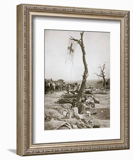 An advanced dressing station, Somme campaign, France, World War I, 1916-Unknown-Framed Photographic Print