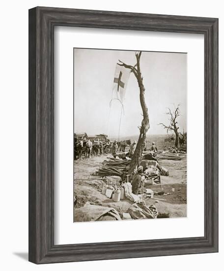 An advanced dressing station, Somme campaign, France, World War I, 1916-Unknown-Framed Photographic Print