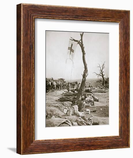 An advanced dressing station, Somme campaign, France, World War I, 1916-Unknown-Framed Photographic Print