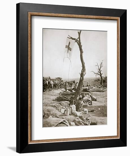 An advanced dressing station, Somme campaign, France, World War I, 1916-Unknown-Framed Photographic Print