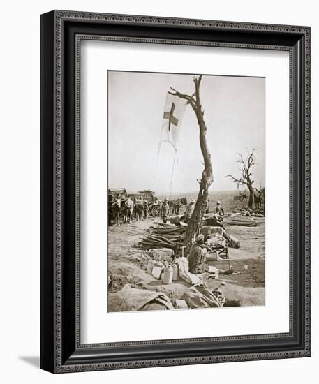 An advanced dressing station, Somme campaign, France, World War I, 1916-Unknown-Framed Photographic Print