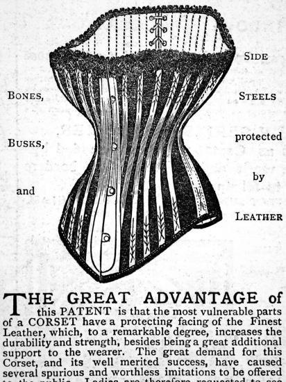 'An Advertisement for Brown's Patent Dermathistic Corset' Photographic ...