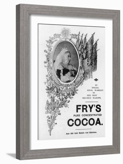 An Advertisement for Fry's Cocoa to Celebrate Queen Victoria's Diamond Jubilee-Oswald Fitch-Framed Art Print