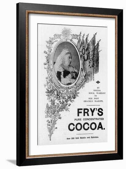 An Advertisement for Fry's Cocoa to Celebrate Queen Victoria's Diamond Jubilee-Oswald Fitch-Framed Art Print