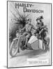 An Advertisement for Harley- Davidson Showing a Soldier Taking His Lady Friend for a Ride-null-Mounted Premium Giclee Print