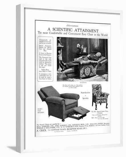 An Advertisement for 'Premier' Easy Chairs, 1926-null-Framed Giclee Print