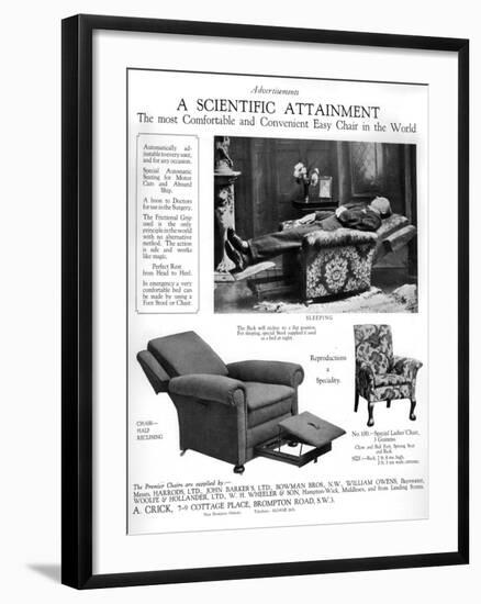 An Advertisement for 'Premier' Easy Chairs, 1926-null-Framed Giclee Print