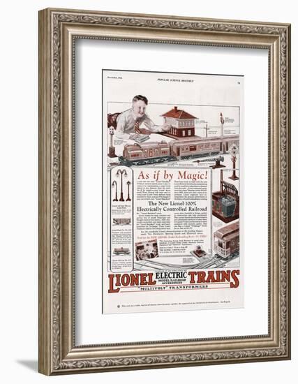 An Advertisement for the New Lionel 100% Elecrically Controlled Railroad-null-Framed Photographic Print