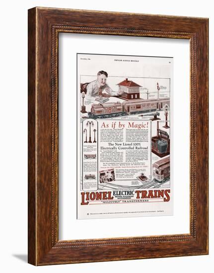 An Advertisement for the New Lionel 100% Elecrically Controlled Railroad-null-Framed Photographic Print