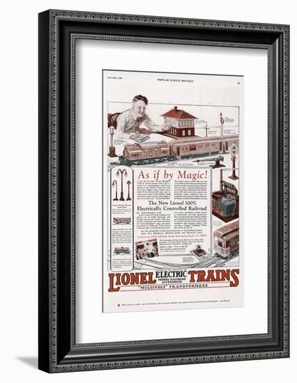 An Advertisement for the New Lionel 100% Elecrically Controlled Railroad-null-Framed Photographic Print