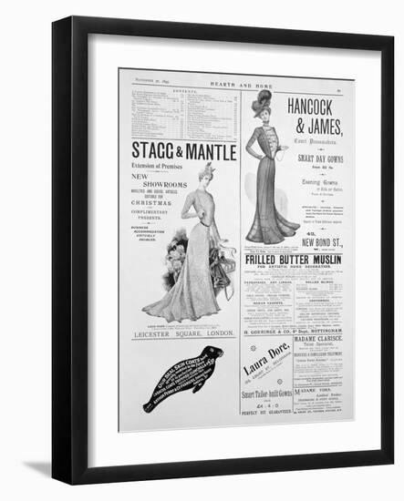An Advertising Page in Hearth and Home, 30th November 1899-null-Framed Giclee Print