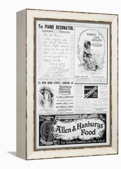 An Advertising Page in the Illustrated London News, Christmas Number, 1896-null-Framed Premier Image Canvas