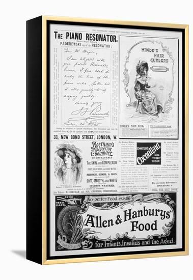An Advertising Page in the Illustrated London News, Christmas Number, 1896-null-Framed Premier Image Canvas