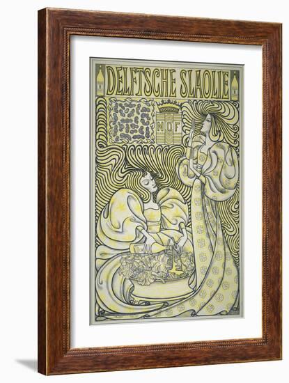 An Advertising Poster for Delft Salad Oil, 1894 (Poster)-Jan Theodore Toorop-Framed Giclee Print