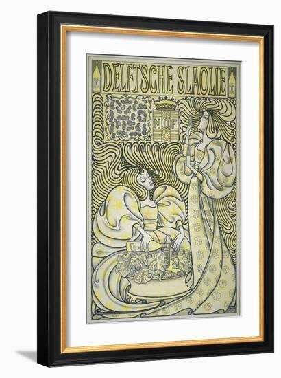 An Advertising Poster for Delft Salad Oil, 1894 (Poster)-Jan Theodore Toorop-Framed Giclee Print