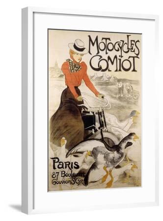 1899 Paris Motorcycles Comiot Vintage Style Cycling Poster 20x30