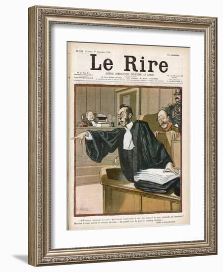 An Advocate in Full Swing in the Courtroom-Louis Malteste-Framed Photographic Print