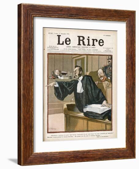 An Advocate in Full Swing in the Courtroom-Louis Malteste-Framed Photographic Print