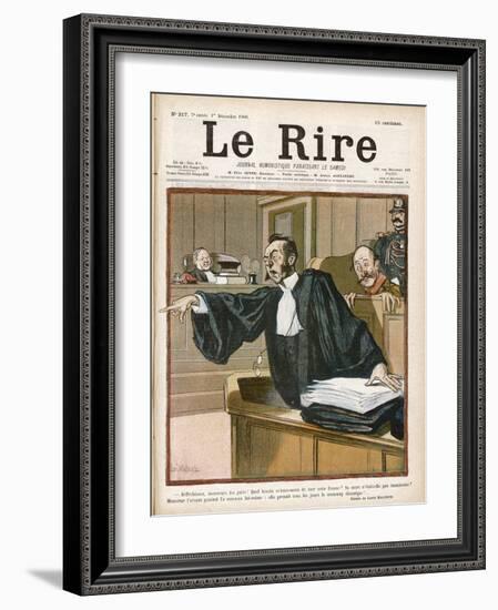 An Advocate in Full Swing in the Courtroom-Louis Malteste-Framed Photographic Print