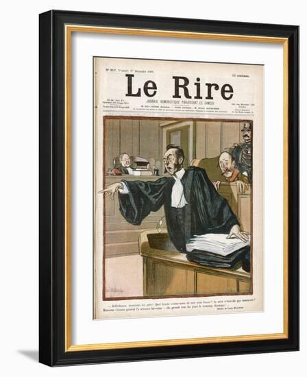 An Advocate in Full Swing in the Courtroom-Louis Malteste-Framed Photographic Print