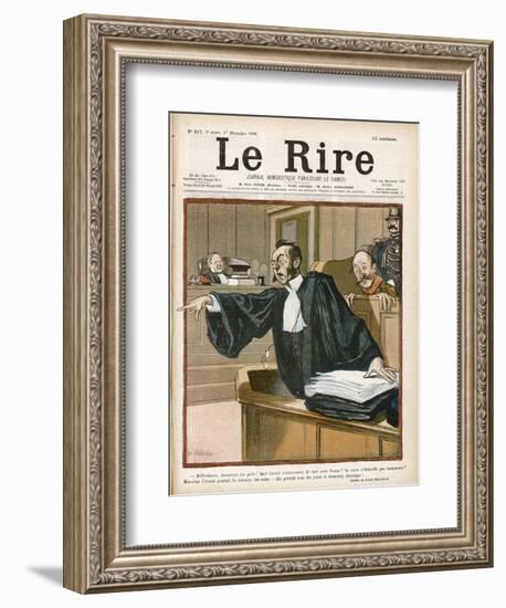 An Advocate in Full Swing in the Courtroom-Louis Malteste-Framed Photographic Print