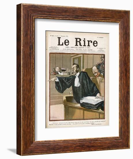 An Advocate in Full Swing in the Courtroom-Louis Malteste-Framed Photographic Print