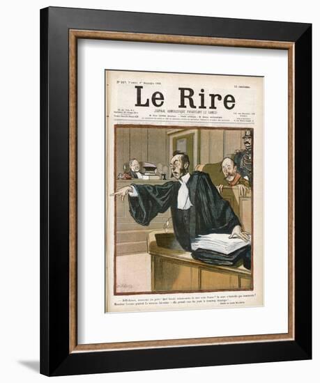 An Advocate in Full Swing in the Courtroom-Louis Malteste-Framed Photographic Print