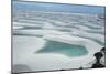 An Aerial Shot of Brazil's Lencois Maranhenses Sand Dunes and Lagoons-Alex Saberi-Mounted Photographic Print