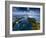 An Aerial View of a Boat as it Speeds Through the Rock Islands, Republic of Palau.-Ian Shive-Framed Photographic Print