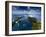 An Aerial View of a Boat as it Speeds Through the Rock Islands, Republic of Palau.-Ian Shive-Framed Photographic Print