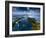 An Aerial View of a Boat as it Speeds Through the Rock Islands, Republic of Palau.-Ian Shive-Framed Photographic Print