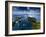 An Aerial View of a Boat as it Speeds Through the Rock Islands, Republic of Palau.-Ian Shive-Framed Photographic Print