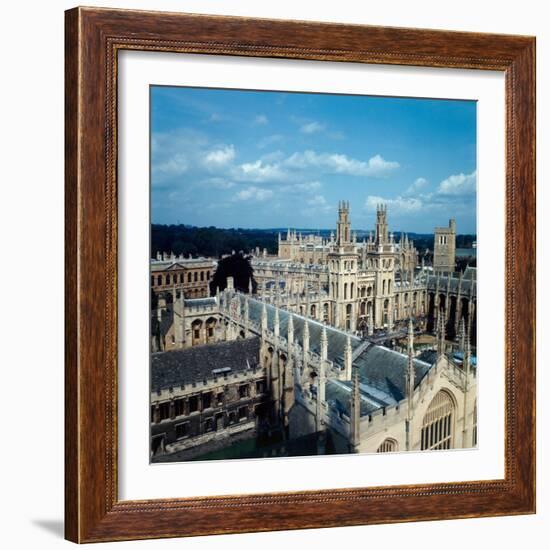 An aerial view of All Souls College in Oxford, 1973-Staff-Framed Photographic Print