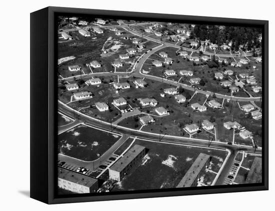 An Aerial View of Housing Development in Oak Ridge, Tennessee, 1955-Ed Westcott-Framed Stretched Canvas