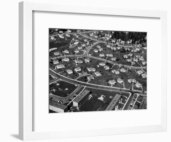 An Aerial View of Housing Development in Oak Ridge, Tennessee, 1955-Ed Westcott-Framed Photo