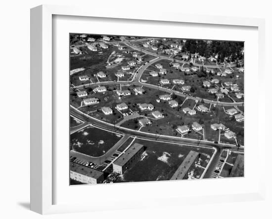 An Aerial View of Housing Development in Oak Ridge, Tennessee, 1955-Ed Westcott-Framed Photo