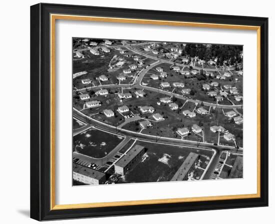 An Aerial View of Housing Development in Oak Ridge, Tennessee, 1955-Ed Westcott-Framed Photo