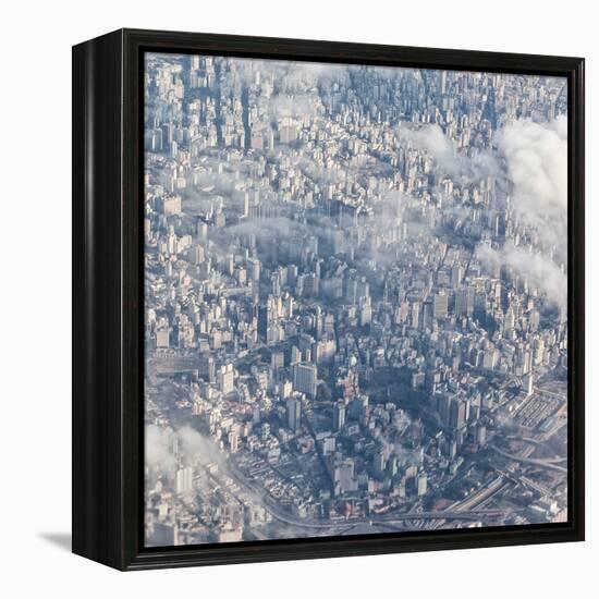 An Aerial View of Sao Paulo, Brazil-Alex Saberi-Framed Premier Image Canvas