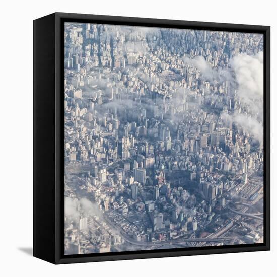 An Aerial View of Sao Paulo, Brazil-Alex Saberi-Framed Premier Image Canvas