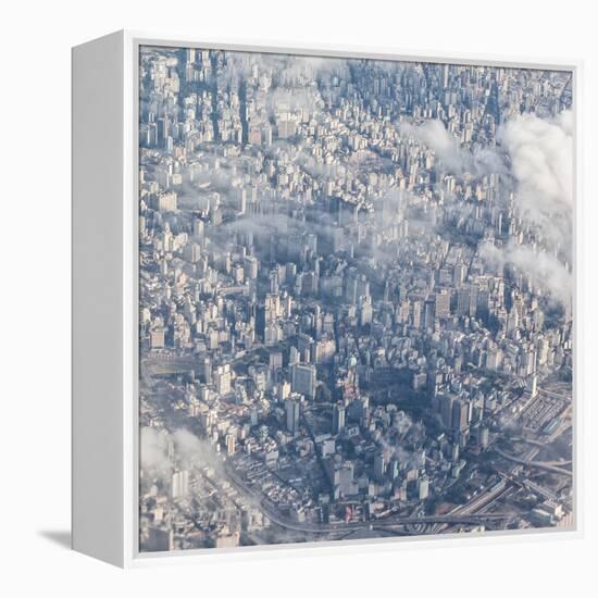 An Aerial View of Sao Paulo, Brazil-Alex Saberi-Framed Premier Image Canvas