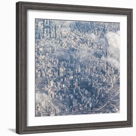 An Aerial View of Sao Paulo, Brazil-Alex Saberi-Framed Photographic Print